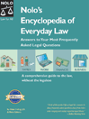 Cover image for Nolo's Encyclopedia of Everyday Law